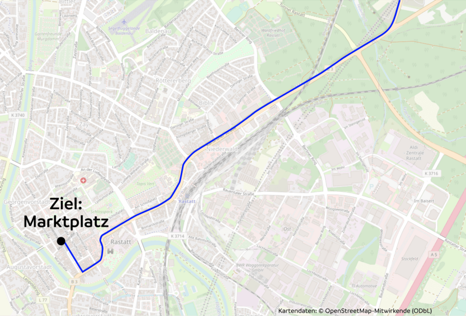 Detail Rastatt Detailkarte Rastatt