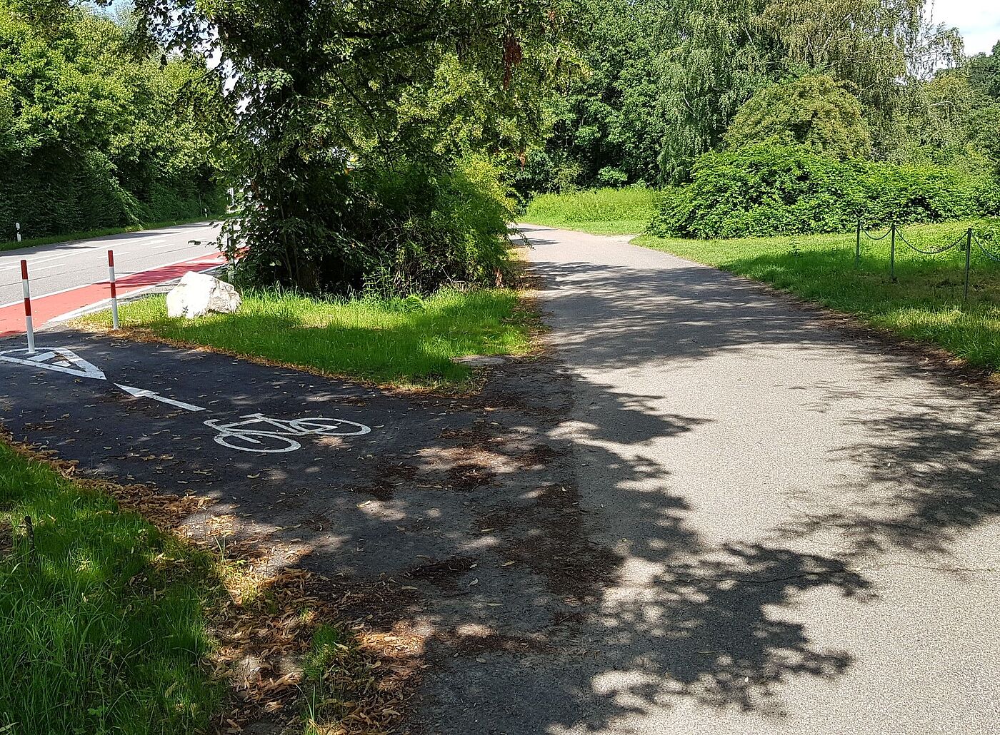 Welcher Weg  führt nach Sandweier?