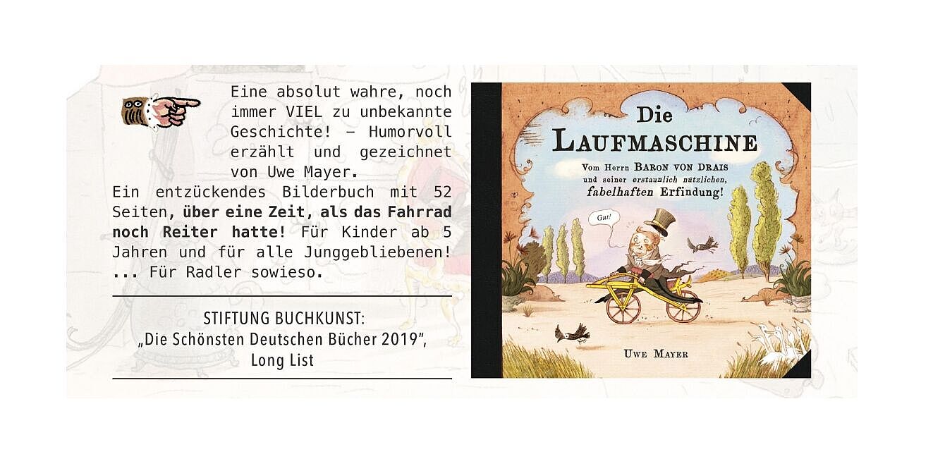 Ein köstliches Bilderbuch über die Anfänge des Zweirades