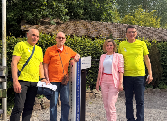 Mit dem Standort am Zollhaus wurde bewusst ein Ort gewählt, der von vielen Radfahrerinnen und Radfahrern frequentiert wird.