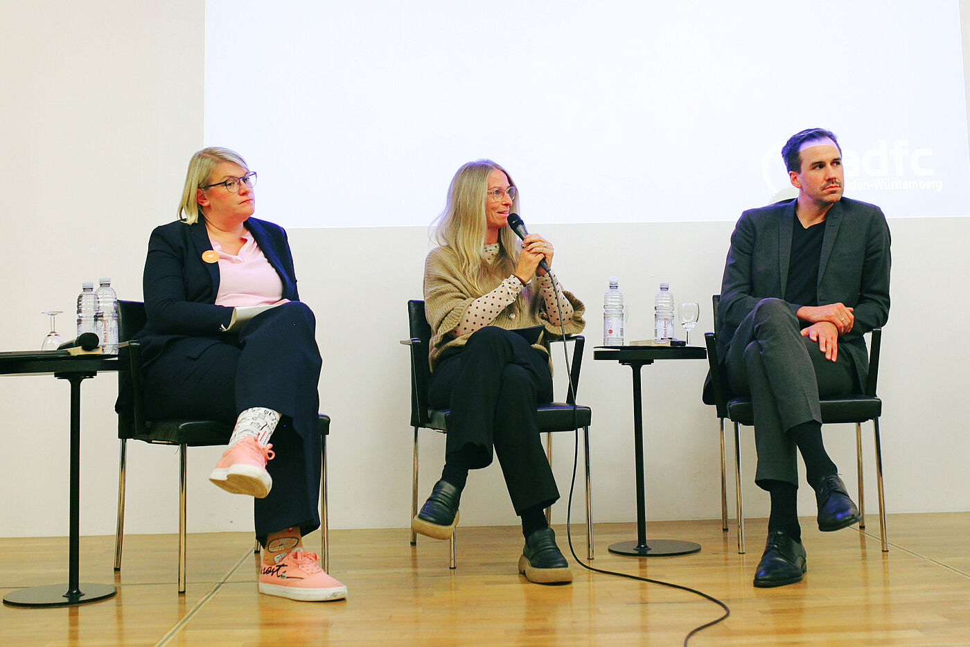 VpA_29 Podiumsdiskussion: Kathleen Lumma (ADFC BW), Sandra Prediger (Jobrad) & Alexander Rosenthal (Zukunft Fahrrad)