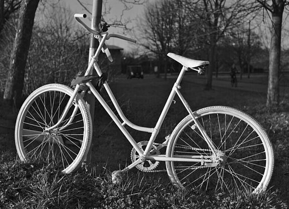 Ghostbike am Herdweg in Karlsruhe